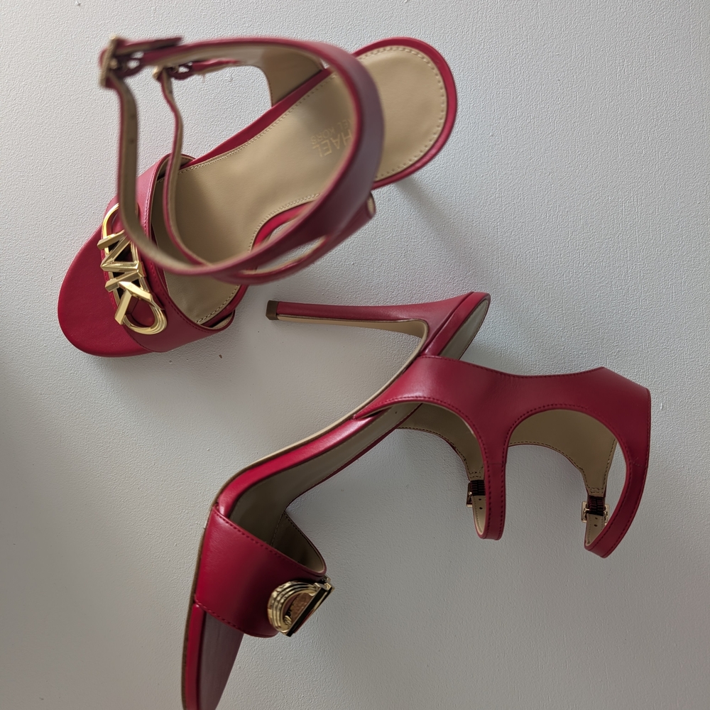 Michael Kors Red High Heel Sandals - Picture 4 of 12